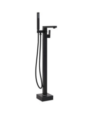 Robinet de baignoire sur pied Noir Acier inoxydable 90 cm | Mobilier & Déco