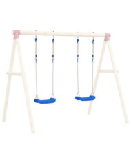 Sièges de balançoire avec cordes 2 pcs bleu 37x15 cm PE | Mobilier & Déco