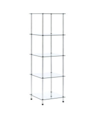 Étagère 5 niveaux Transparent 40x40x130 cm Verre trempé | Mobilier & Déco