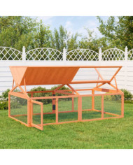 Enclos animaux marron 200x112,5x74 cm bois massif de pin | Mobilier & Déco