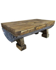 Table basse bois de récupération mélangé 90x50x35 cm | Mobilier & Déco