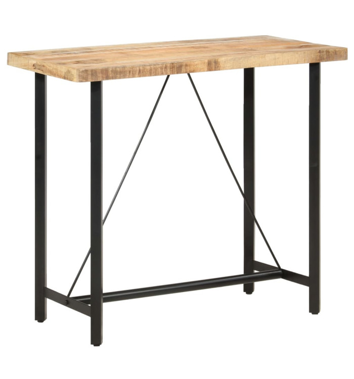 Table de bar 120x58x107 cm Bois de manguier brut | Mobilier & Déco