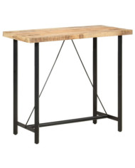 Table de bar 120x58x107 cm Bois de manguier brut | Mobilier & Déco