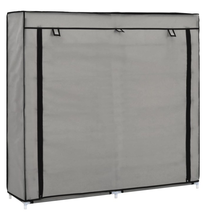 Armoire à chaussures avec housse Gris 115x28x110 cm Tissu | Mobilier & Déco