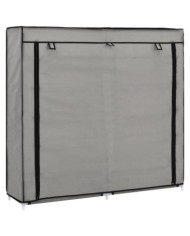 Armoire à chaussures avec housse Gris 115x28x110 cm Tissu | Mobilier & Déco