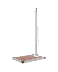 Douche de jardin avec base marron 225 cm Acier inoxydable | Mobilier & Déco