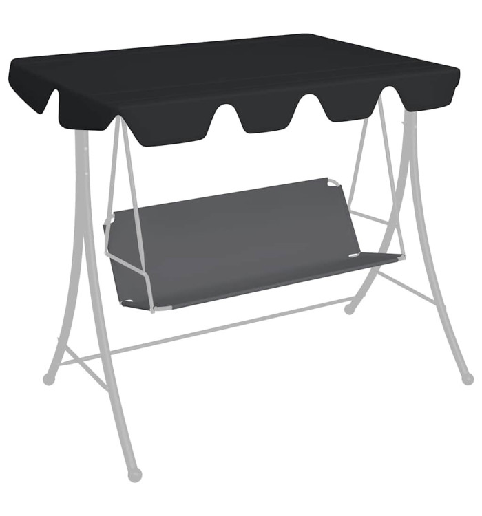 Toit de rechange de balançoire noir 150/130x105/70 cm | Mobilier & Déco