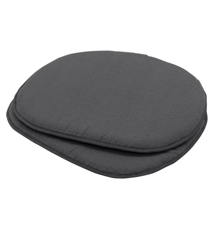 Madison Coussins de siège Panama lot de 2 39x36 cm Gris | Mobilier & Déco