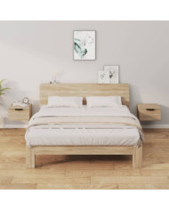 Tables de chevet murales 2 pcs Chêne sonoma 34x30x20 cm | Mobilier & Déco