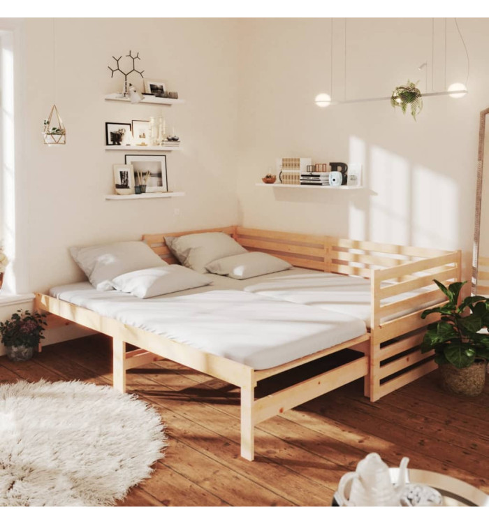 Lit coulissant sans matelas 2x(90x200) cm | Mobilier & Déco