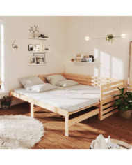 Lit coulissant sans matelas 2x(90x200) cm | Mobilier & Déco