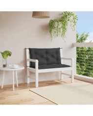 Coussin de banc de jardin noir 100x(50+50)x7 cm tissu oxford | Mobilier & Déco