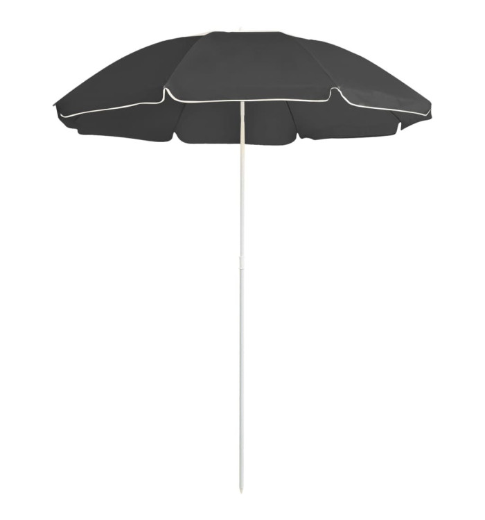 Parasol de jardin avec mât en acier anthracite 180 cm | Mobilier & Déco