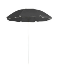 Parasol de jardin avec mât en acier anthracite 180 cm | Mobilier & Déco