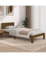 Cadre de lit sans matelas Marron miel Bois pin massif 90x200 cm | Mobilier & Déco