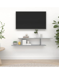 Étagère TV murale Sonoma gris 125x18x23 cm Bois d'ingénierie | Mobilier & Déco