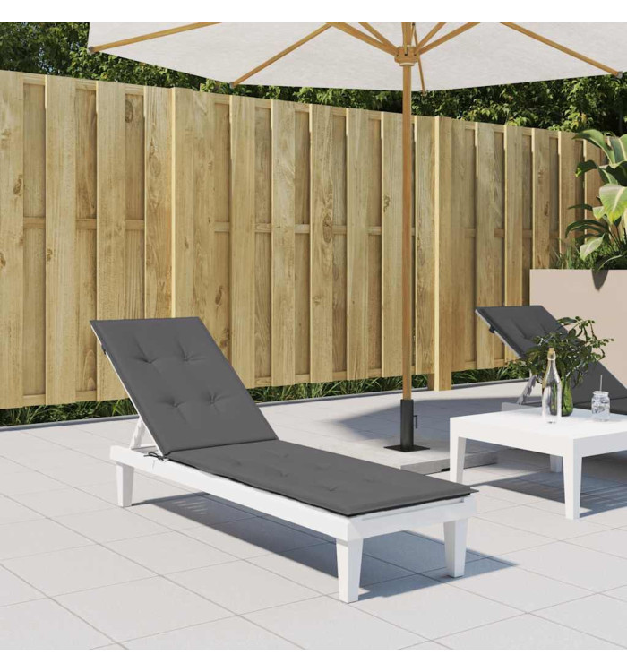 Coussin de chaise de terrasse anthracite (75+105)x50x4 cm | Mobilier & Déco