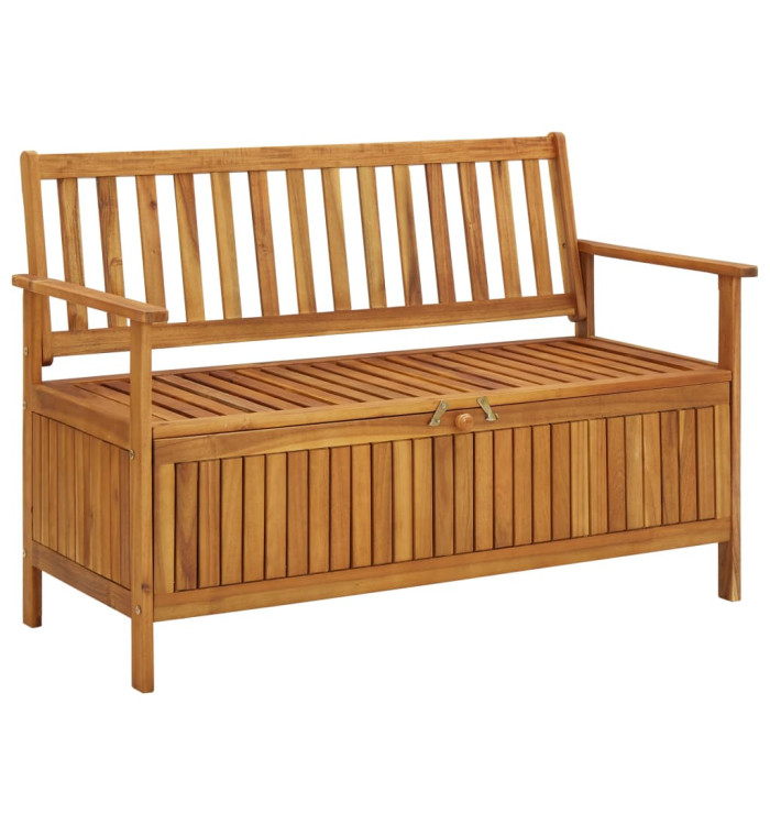 Banc de rangement de jardin 120 cm bois d'acacia solide | Mobilier & Déco