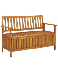 Banc de rangement de jardin 120 cm bois d'acacia solide | Mobilier & Déco