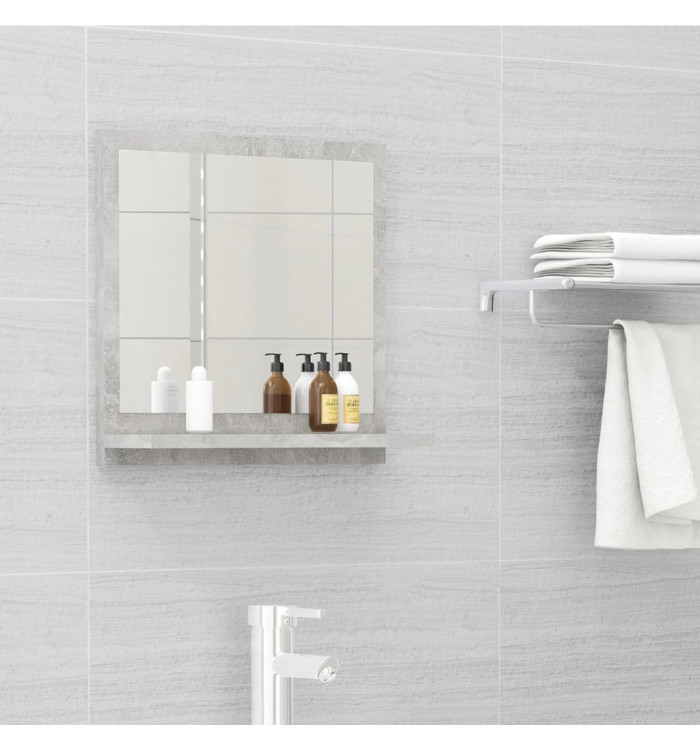 Miroir de salle de bain Gris béton 40x10,5x37cm Bois ingénierie | Mobilier & Déco