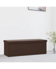 Banc de rangement pliable Marron PVC | Mobilier & Déco