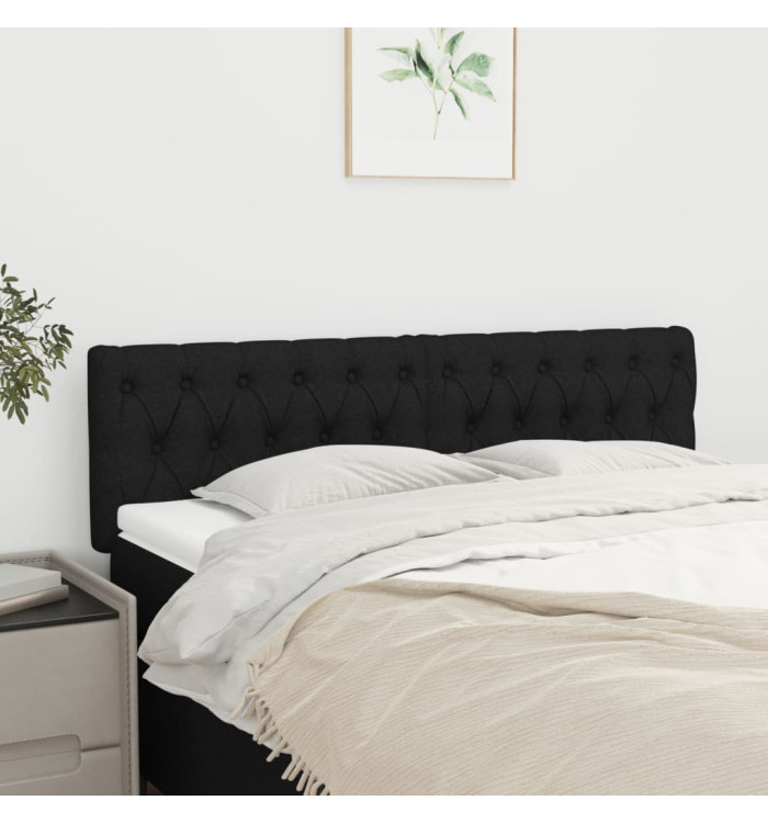 Têtes de lit 2 pcs Noir 72x7x78/88 cm Tissu | Mobilier & Déco