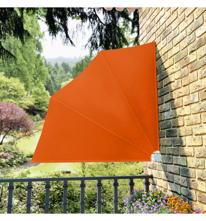 Auvent latéral pliable de balcon Terre cuite 140x140 cm | Mobilier & Déco
