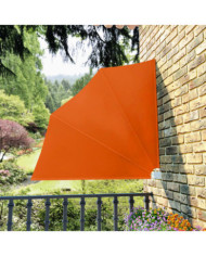 Auvent latéral pliable de balcon Terre cuite 140x140 cm | Mobilier & Déco