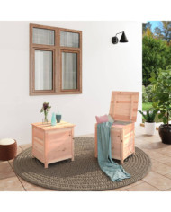 Boîte à coussins d'extérieur 50x50x56 cm Bois de sapin massif | Mobilier & Déco