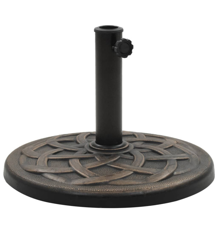 Socle rond de parasol Polyrésine 19 kg Bronze | Mobilier & Déco