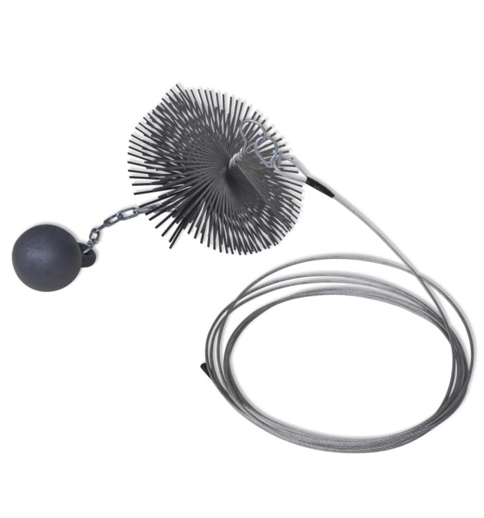 Brosse ronde pour cheminée Dia. 25 cm | Mobilier & Déco