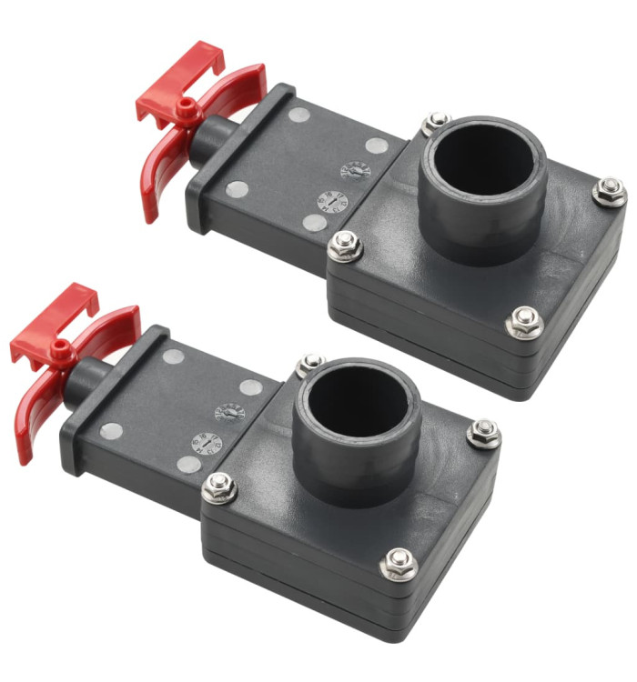 Vanne de portail de piscine 2 pcs 1,5" | Mobilier & Déco