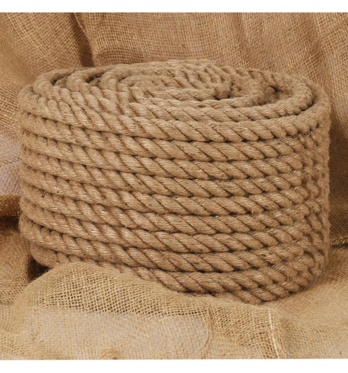 Corde 100 % jute 20 mm 50 m | Mobilier & Déco