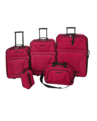 Set de valises rouges 5 pièces | Mobilier & Déco