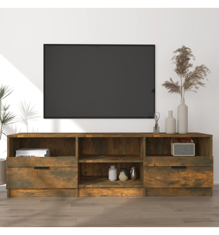 Meuble TV Chêne fumé 150x33,5x45 cm Bois d'ingénierie | Mobilier & Déco