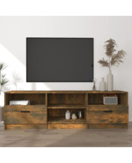 Meuble TV Chêne fumé 150x33,5x45 cm Bois d'ingénierie | Mobilier & Déco