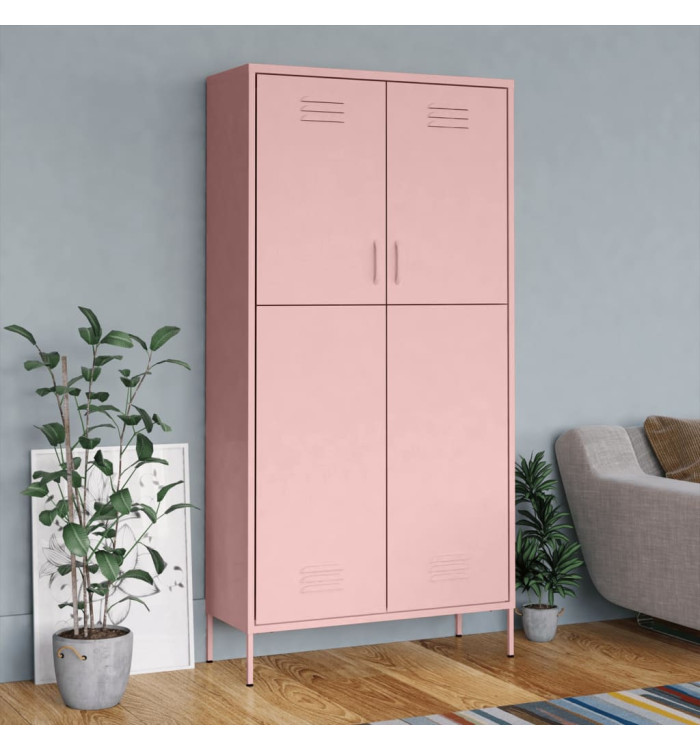 Garde-robe Rose 90x50x180 cm Acier | Mobilier & Déco