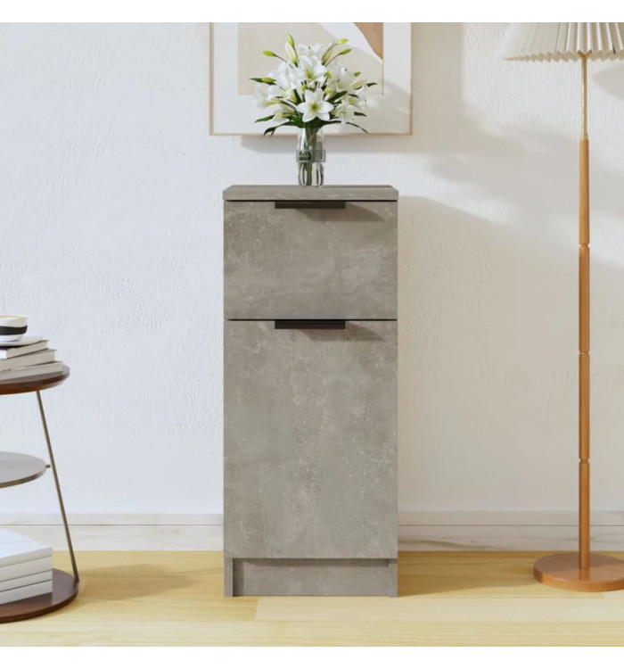 Buffet Gris béton 30x30x70 cm Bois d'ingénierie | Mobilier & Déco