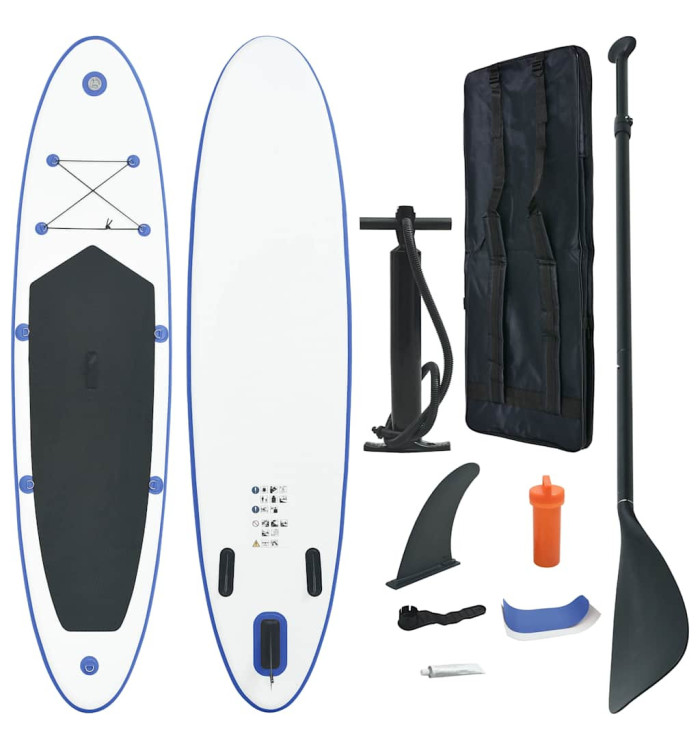 Ensemble de planches SUP gonflables Bleu et blanc | Mobilier & Déco