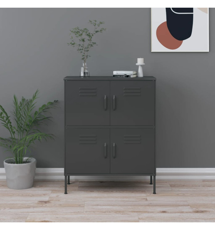Armoire de rangement Anthracite 80x35x101,5 cm Acier | Mobilier & Déco