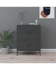 Armoire de rangement Anthracite 80x35x101,5 cm Acier | Mobilier & Déco