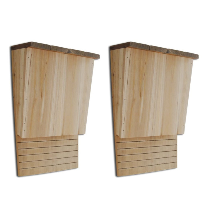 Maison pou chauve-souris 22 x 12 x 34 cm Ensemble de 2 | Mobilier & Déco