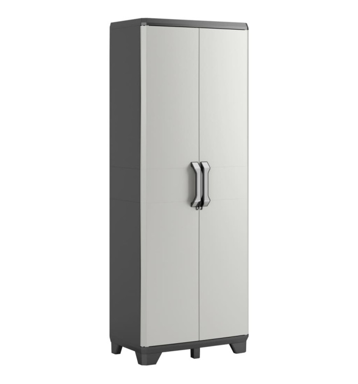 Keter Armoire de rangement avec étagères Gear Noir et gris 182 cm | Mobilier & Déco