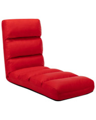 Chaise pliable de sol Rouge Similicuir | Mobilier & Déco