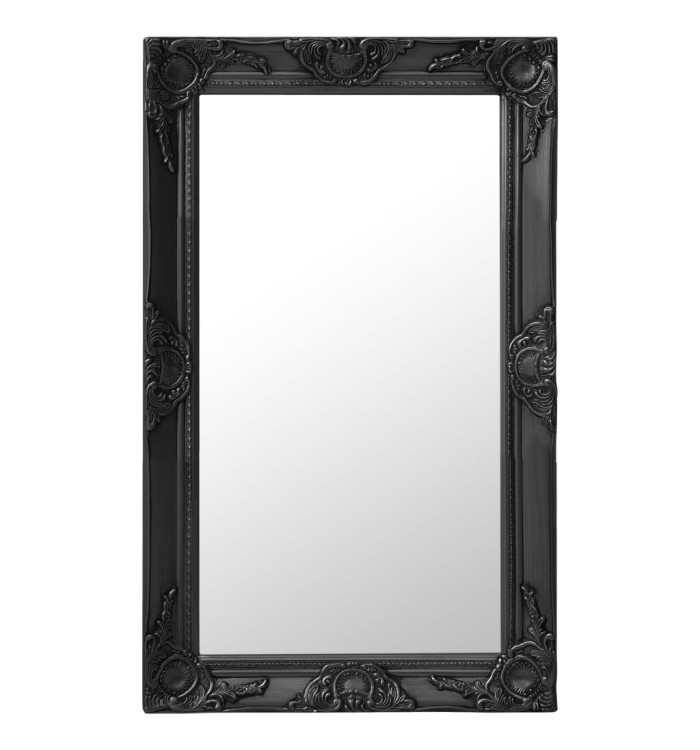Miroir mural style baroque 50x80 cm noir | Mobilier & Déco