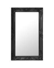 Miroir mural style baroque 50x80 cm noir | Mobilier & Déco