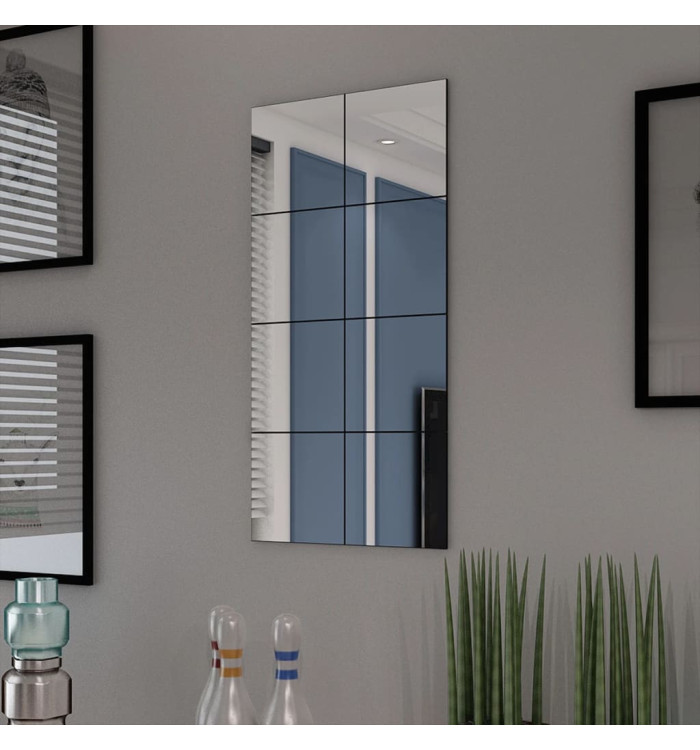Carreaux de miroir sans cadre 8 pcs 20,5 cm | Mobilier & Déco