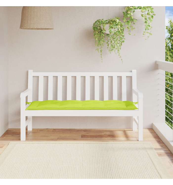 Coussin de banc de jardin vert brillant 150x50x7cm tissu oxford | Mobilier & Déco