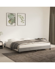 Cadre de lit sans matelas gris clair 180x200 cm velours | Mobilier & Déco