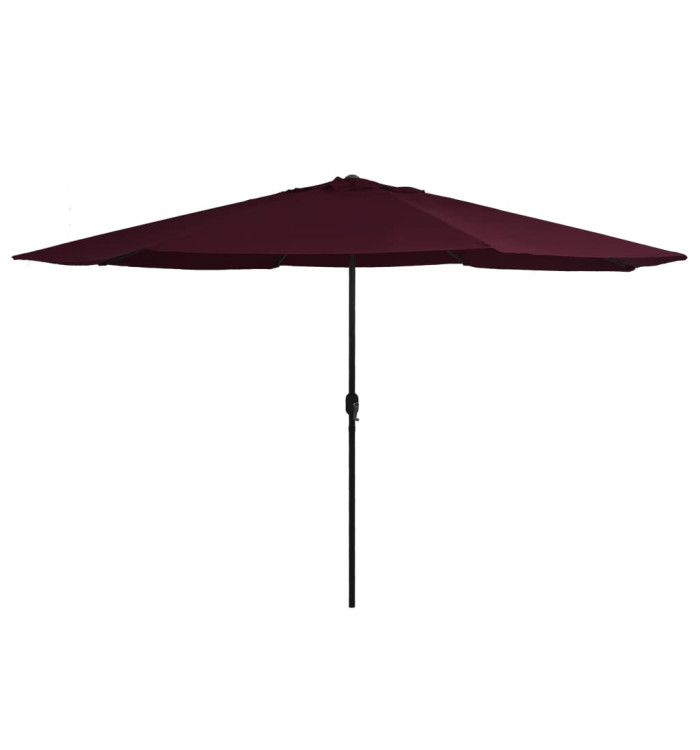 Parasol de jardin avec mât en métal 390 cm rouge bordeaux | Mobilier & Déco